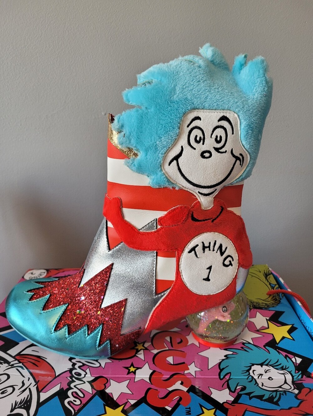 Irregular Choice x Dr. Seuss Up Up Up With A Fish Boots, Size 40 - Picture 5 of 16
